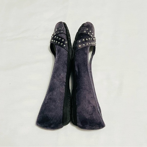 Rialto Grey Faux Suede Rhinestone Accent Flats - Picture 4 of 5
